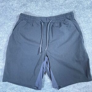 Lululemon Shorts Men M Gray Performance Training Elastic Waist Drawstring #AB463